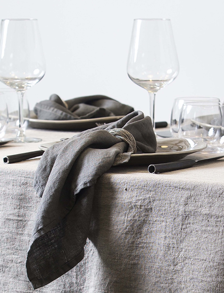 Zestaw 4 serwetek 'Sunshine' 45x45 - Szary