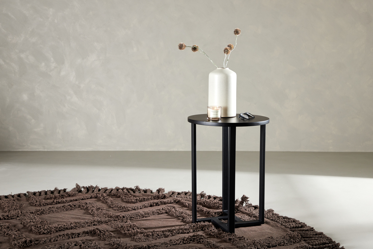 Stolik kawowy 'Livia' Okrągły 40cm - Czarny