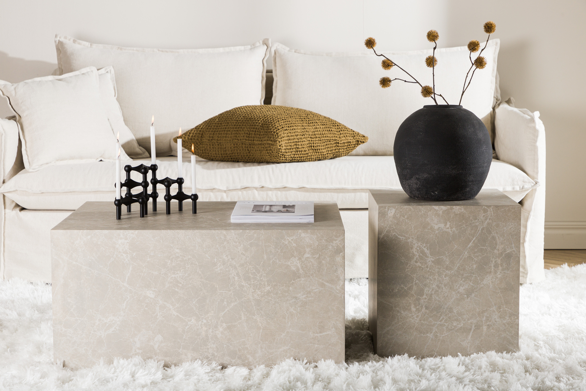 Stolik kawowy 'Ydre' 40x40 - Beżowy