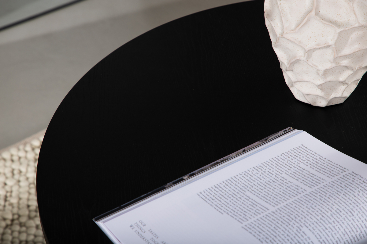 Stolik kawowy 'Orsa' Okrągły 80cm - Czarny