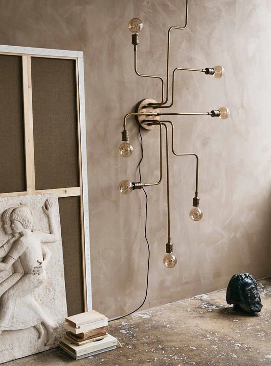 Lampa sufitowa 'Devi' - Złota