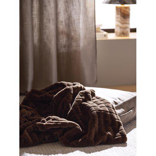 Koc 'Luna' 120x150 - Brązowy