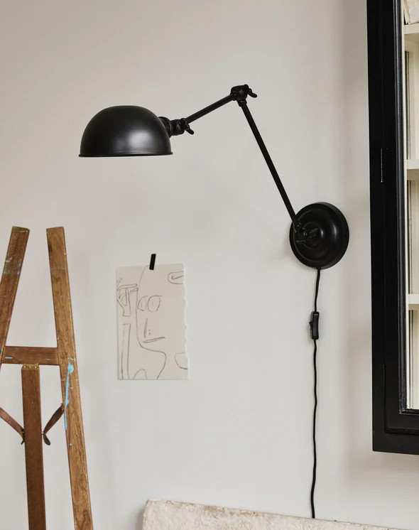 Lampa ścienna 'Aura' - Czarna