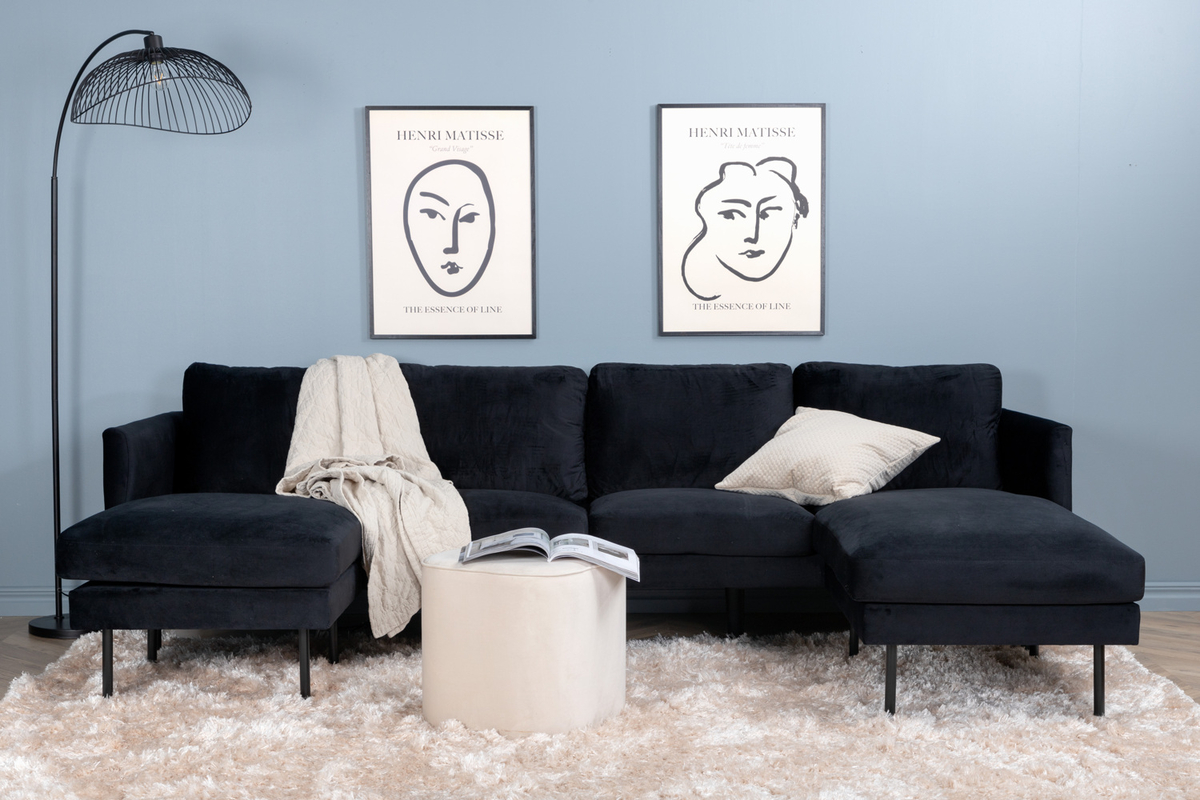 Sofa narożna 'Åland' - Czarna