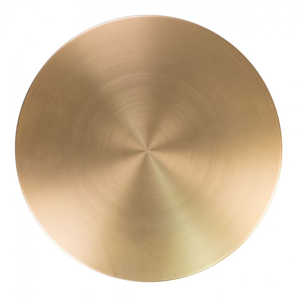 Stolik boczny 'Lecco' Okrągły 51cm - Marmur/Mosiądz