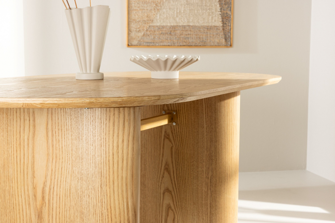 Stół jadalny 'Luleå' Owalny 90x180cm - Naturalny