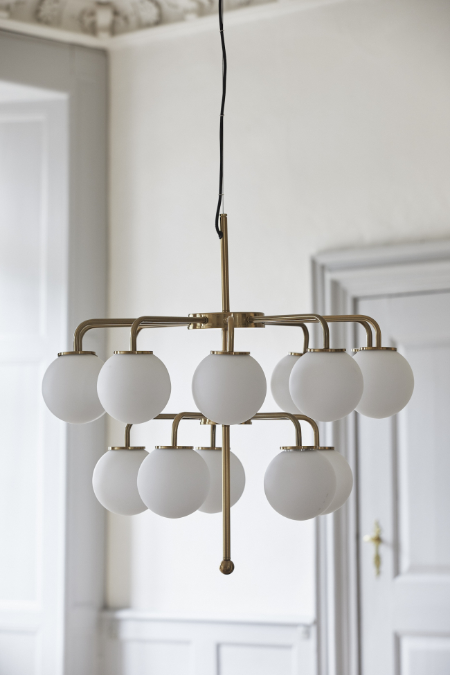 Lampa sufitowa 'Paloma' - Biała/Mosiężna