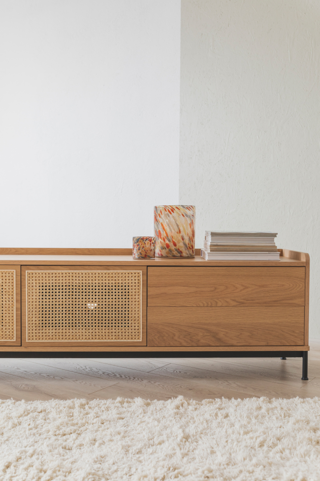 Stolik TV 'Twine' - Naturalny