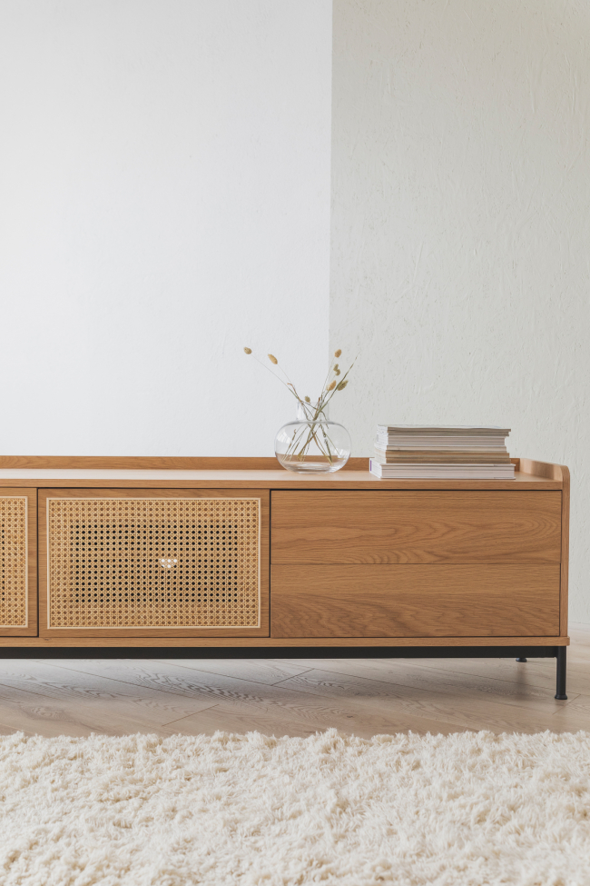 Stolik TV 'Twine' - Naturalny