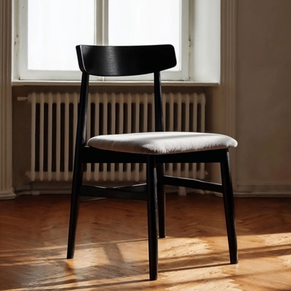 Krzesło 'Ystad' - Czarne/Szare