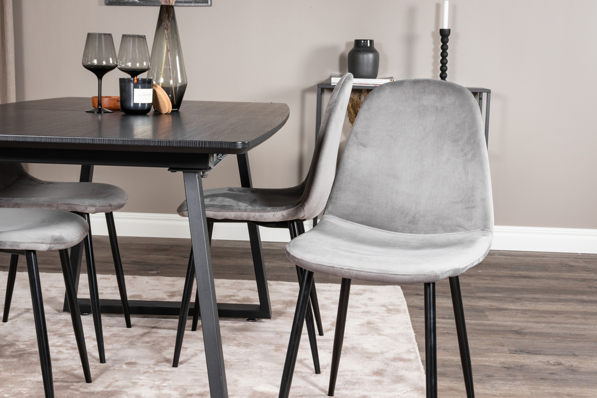Krzesło 'Eidsberg' - Szare/Czarne