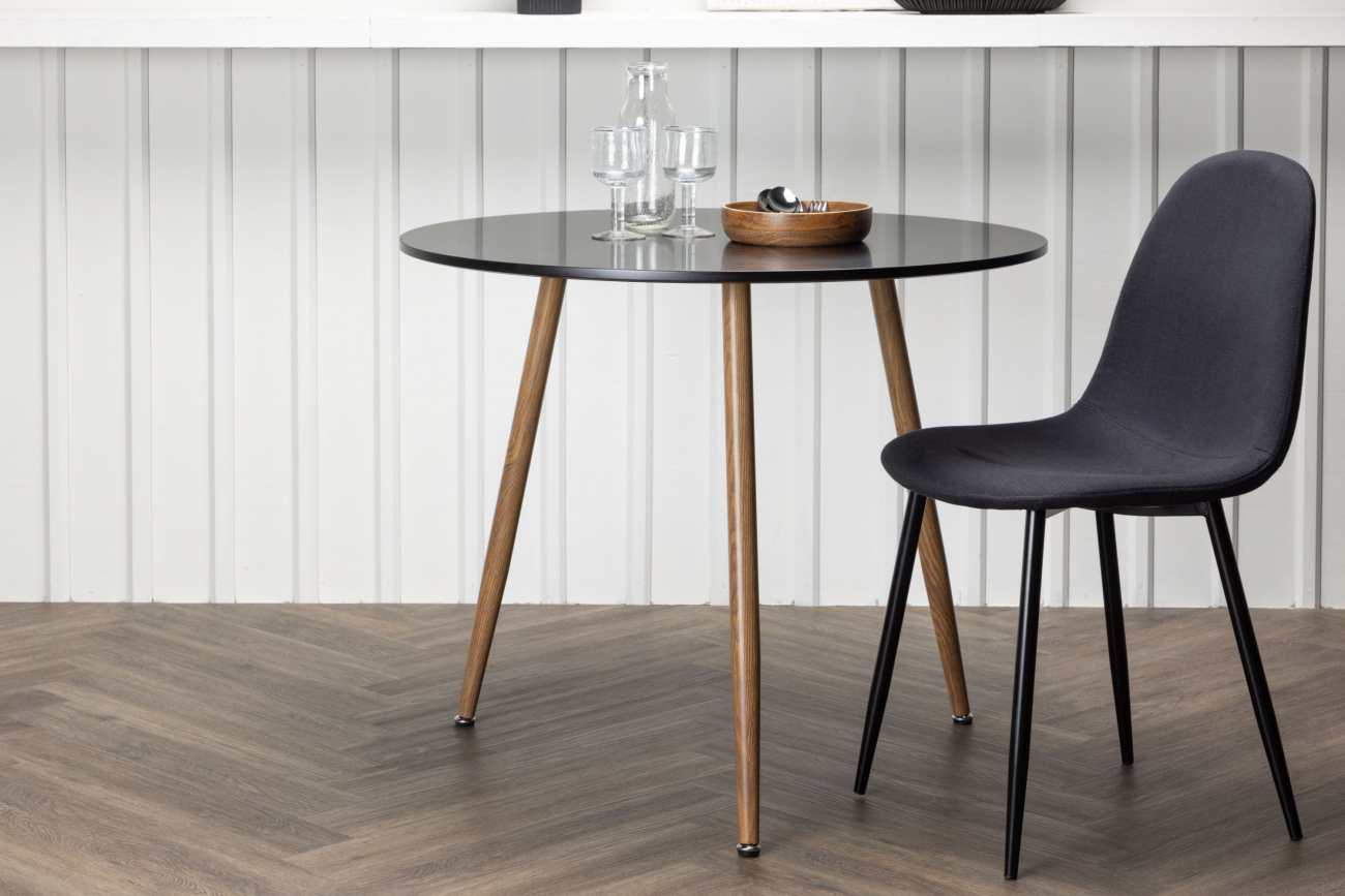 Stół 'Palermo' Okrągły 90cm - Czarne