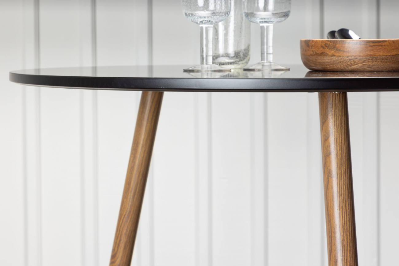 Stół 'Palermo' Okrągły 90cm - Czarne