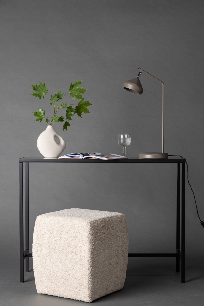 Lampa stołowa 'Kalix' - Zamsz