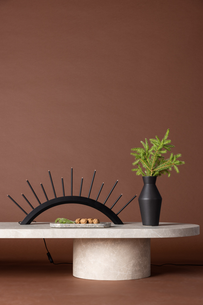 Świecznik adwentowy 'Mölndal' - Czarny