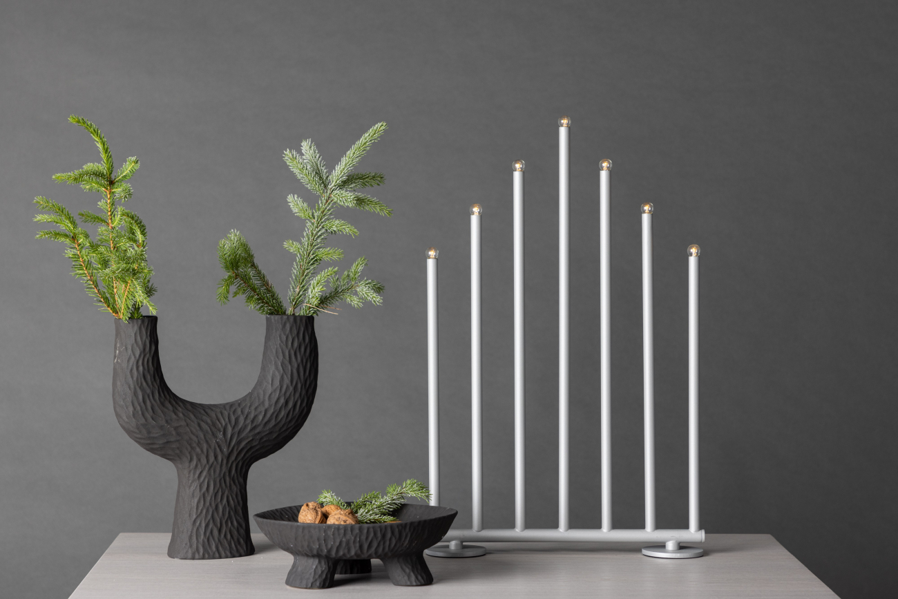 Świecznik adwentowy 'Åkinge' - Srebrny