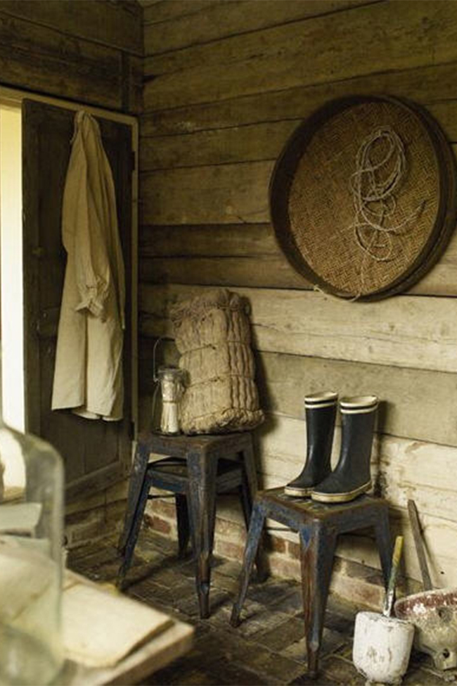 Pufa 'Marseille' 70cm - Vintage biały