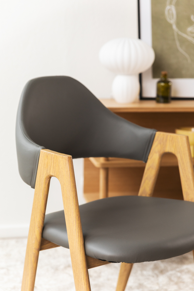 Krzesło 'Stylish grey' - Dąb/Szary