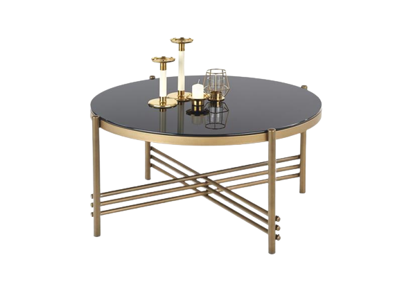 Stolik kawowy 'Mare' - Czarny/Złoty