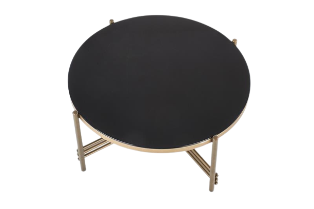 Stolik kawowy 'Mare' - Czarny/Złoty