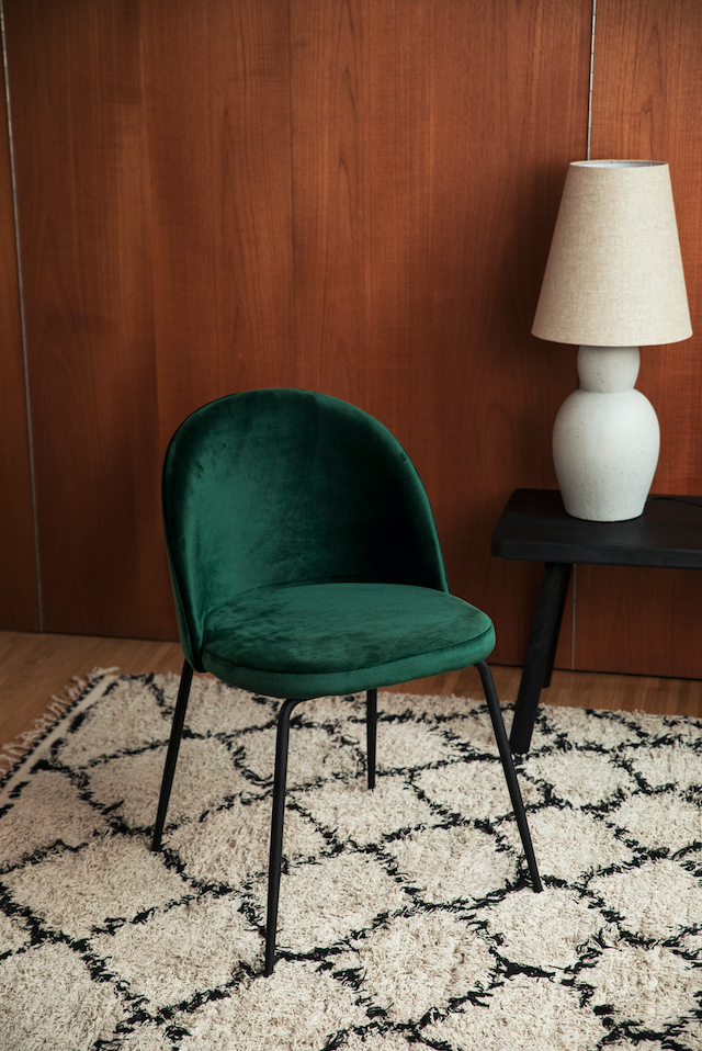 Krzesło 'Romee' - Zielone/Czarne