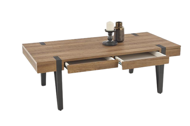 Stolik kawowy 'Oaxen' - Orzech/Czarny