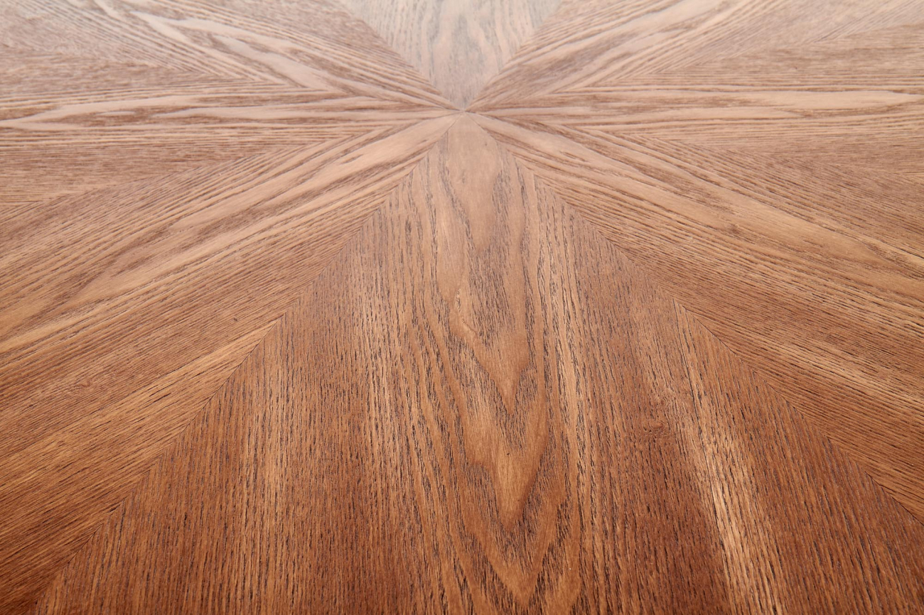 Stół jadalny 'Carmelo' Okrągły 110cm - Drewno/Czarny