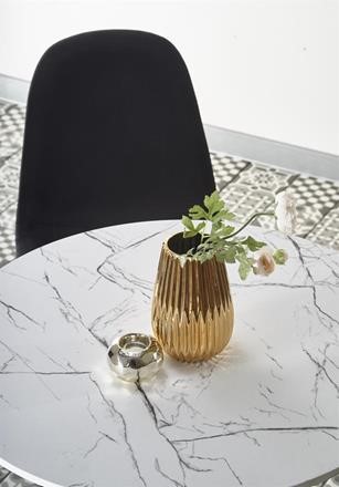 Stół jadalny 'Lorca' Okrągły 80cm - Marmur/Biały