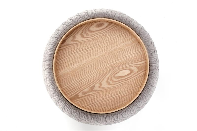 Pufa/Stolik boczny 'Bono' - Szary