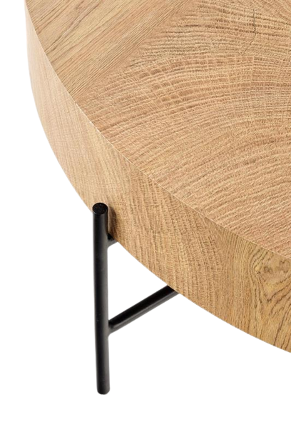 Stolik kawowy 'Lapland' - Dąb/Czarny