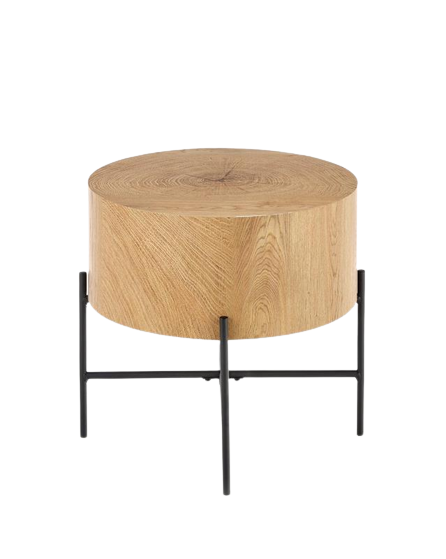 Stolik boczny 'Lapland' - Dąb/Czarny