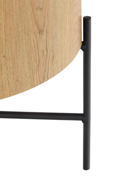 Stolik boczny 'Lapland' - Dąb/Czarny