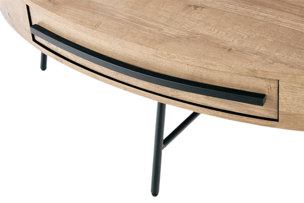 Stolik kawowy 'Sunne' - Dąb/Czarny