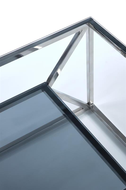 Stolik kawowy 'Aurora' - Srebrny