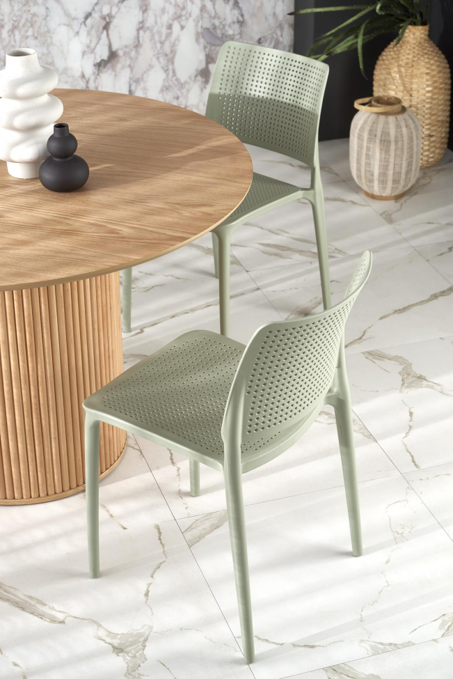 Stół jadalny 'Lopez' okrągły 120cm - Naturalny