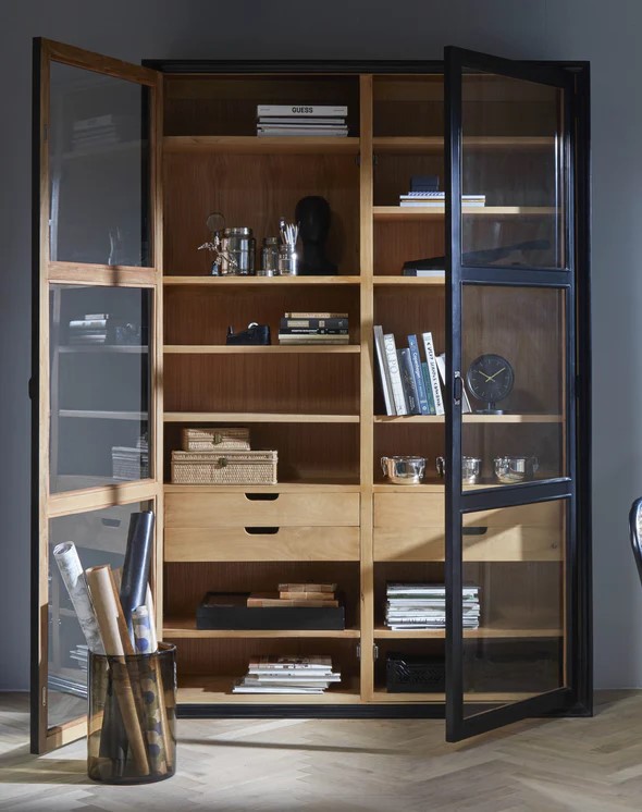 Witryna 'Viva' - Naturalna/Czarna