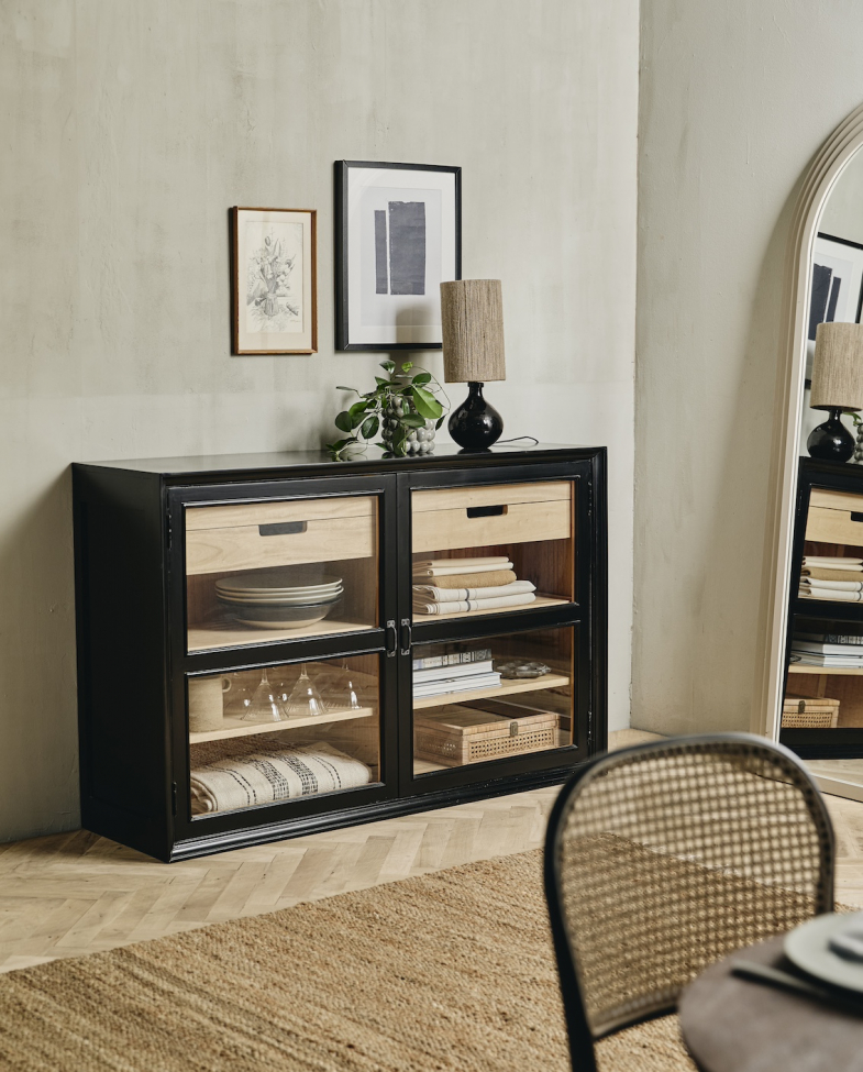 Komoda 'Viva' - Czarny/Naturalny