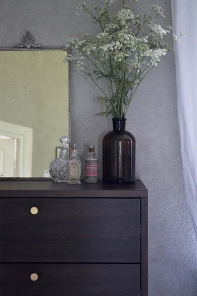 Szafa 'Prime' 5 szuflad - Orzech/Mosiądz