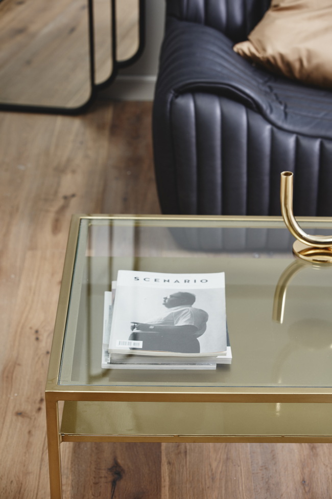 Stolik kawowy 'ETNE' - Złoty