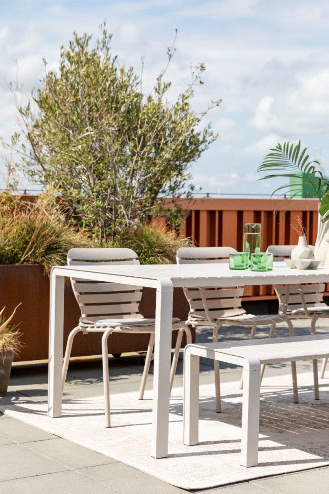 Stół ogrodowy 'Vondel' 168,5x87cm - Biały