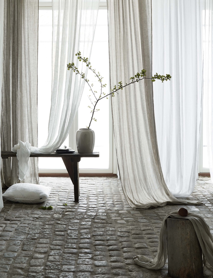 Firanka z taśmą marszczącą 'Dalsland' 145x290 - Beżowa