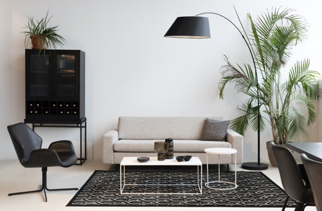 Stolik kawowy 'Glazed' 43x93 - Biały