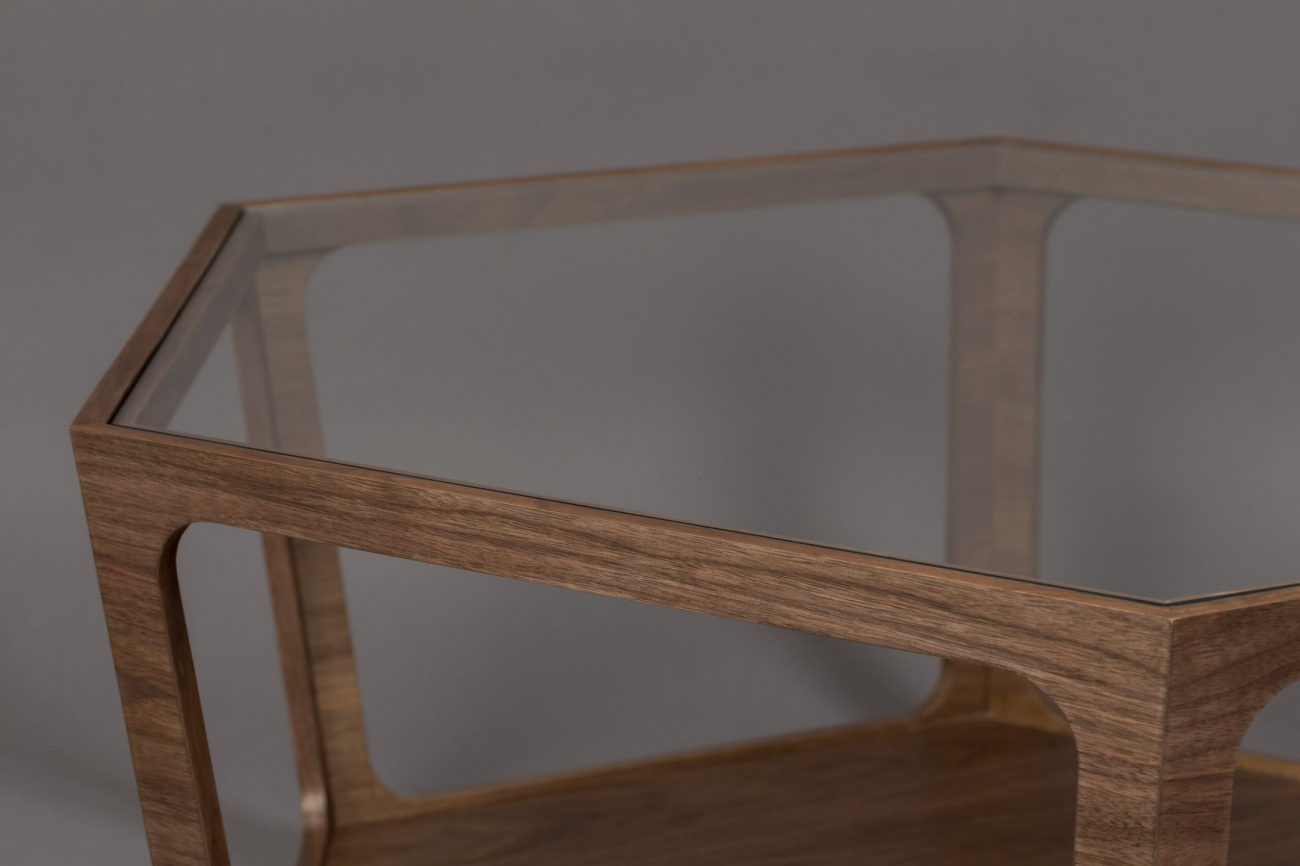 Stolik kawowy 'Sita' - Brązowy