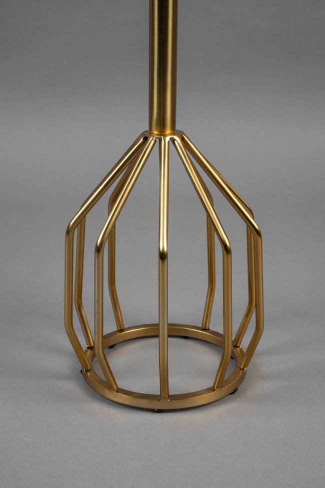 Stolik boczny 'Salerno' M - Mosiądz/Marmur