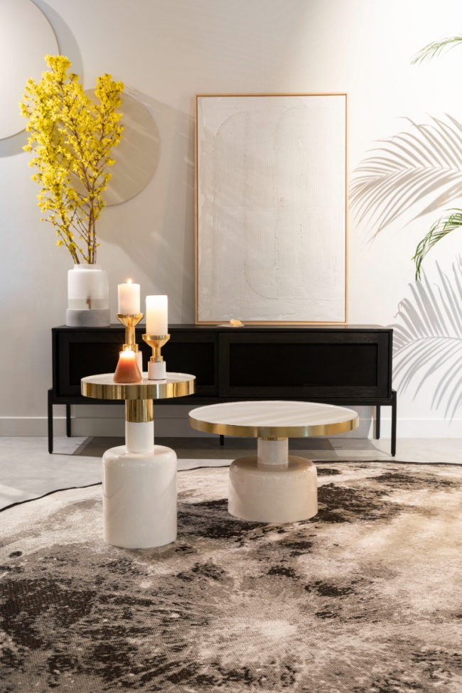 Stolik boczny 'Glam' - Biały