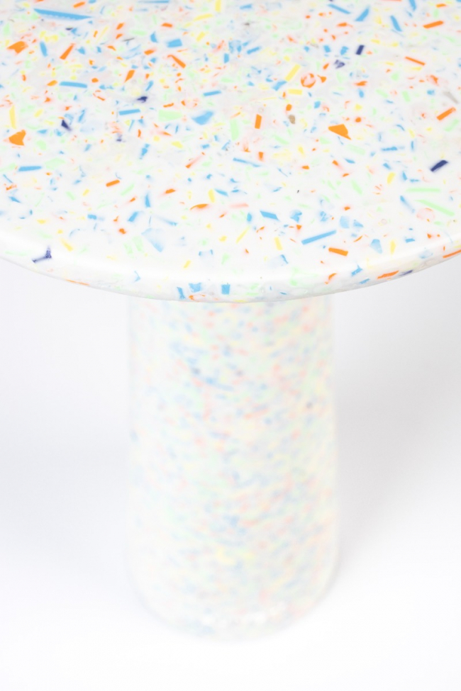 Stolik boczny 'Victoria' - Biały/Multi