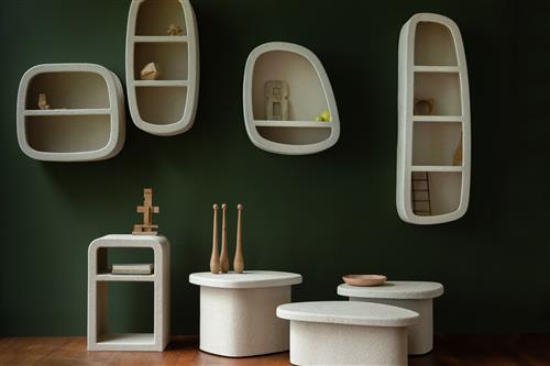 Stolik boczny 'Veda' 35cm - Beżowy