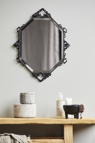 Lustro ścienne 'Larus' - Czarny