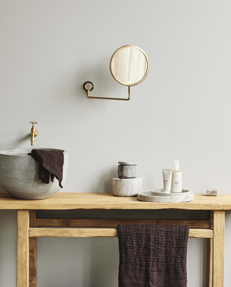 Lustro ścienne 'Tesia' - Złoty