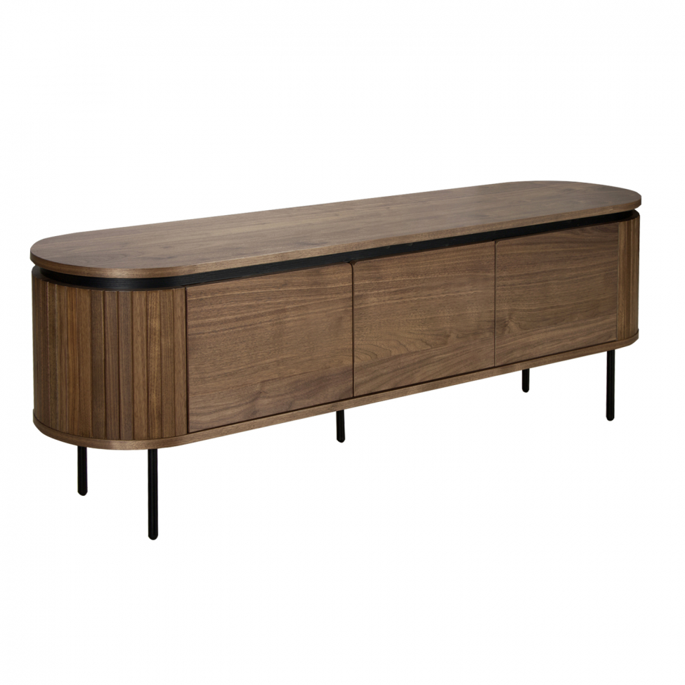 Stolik TV 'Kärra' - Orzech/Czarny